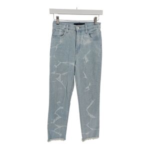 J Brand Jules Jeans in Sun Bleach Size 24 High Rise Raw Hem